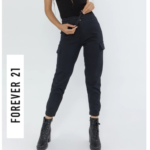 Forever 21 Drawstring Cargo Joggers - Picture 1 of 9